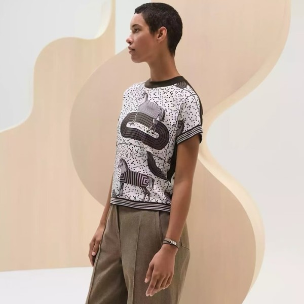 ✨에르메스 여성 크루넥 반팔티 - Hermes Womens Round Tshirt - hec6901x