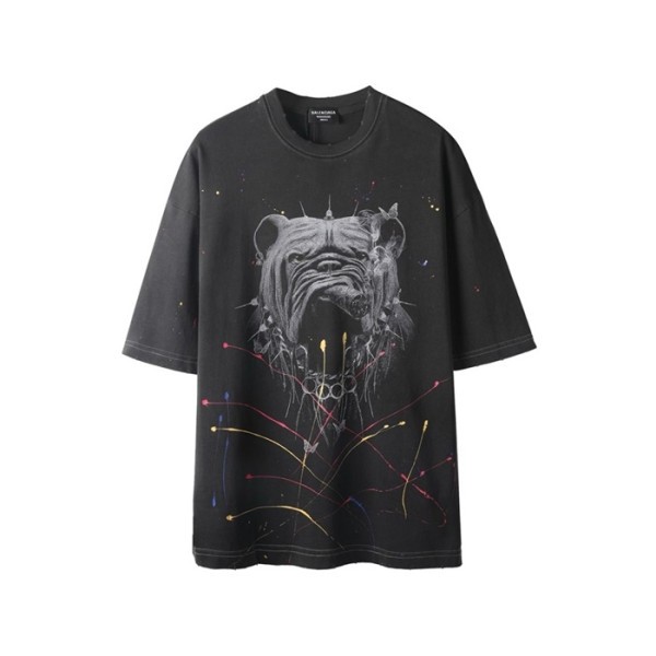 ✨발렌시아가 남성 라운드 반팔 티셔츠 - Balenciaga Mens Round Tshirt - bac6943x