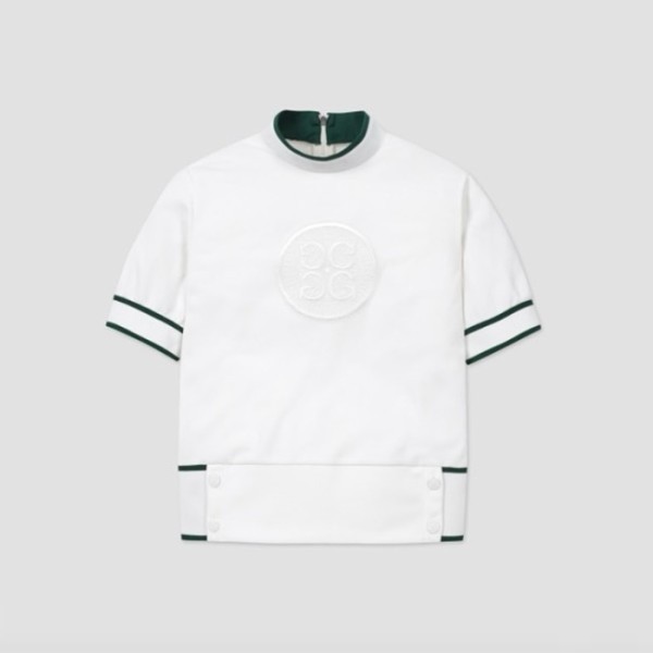 ✨[G/FORE] 지포어 여성 하이넥 쇼츠 슬리브 티셔츠 - gol1683x