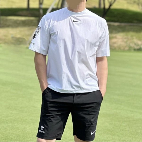 ✨[NIKE × NOCTA]  녹타×나이키 골프 숏슬리브 크루넥 & 쇼츠 팬츠 세트 - gol1693x