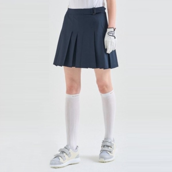 ✨[LANVIN BLANC] 랑방블랑 여성 벨트 디테일 플리츠 퀼토르 팬츠 - gol1700x