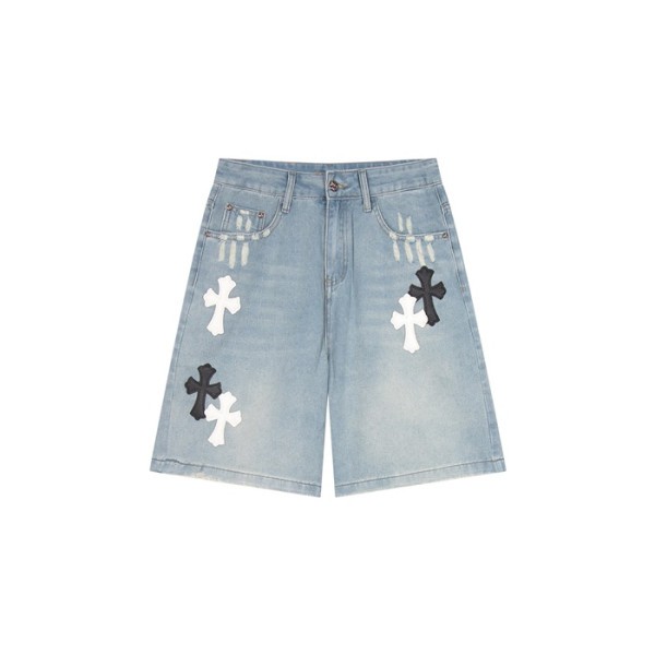 ✨크롬하츠 남성 데님 쇼츠 - Chrom Hearts Mens Denim Shorts - chc7020x