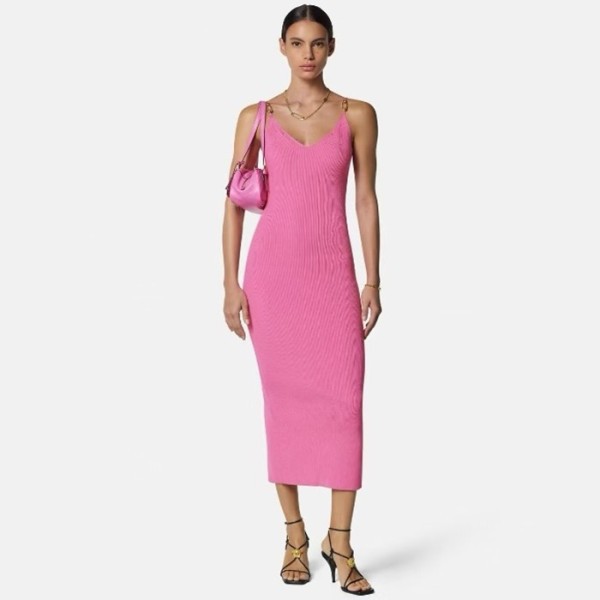 ✨베르사체 여성 Safety Pin 니트 슬립 미디 드레스 - Versace Womens Safety Pin Knit Slip Midi Dress - vec7080x