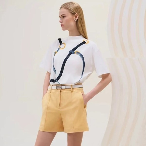 ✨에르메스 여성 크루넥 반팔티 - Hermes Womens Round Tshirt - hec7183x