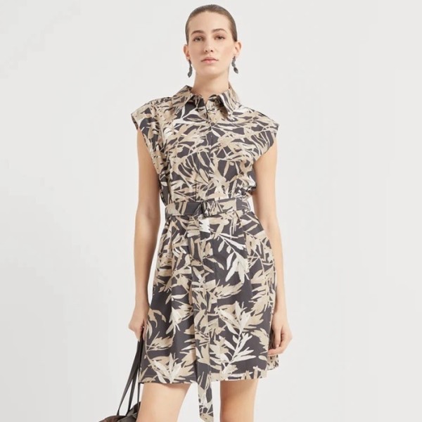 ✨브루넬로쿠치넬리 여성 허바리움 프린트 폰지 드레스 - Brunello Cucinelli Womens Herbarium Print Pongee Dress - brc7405x