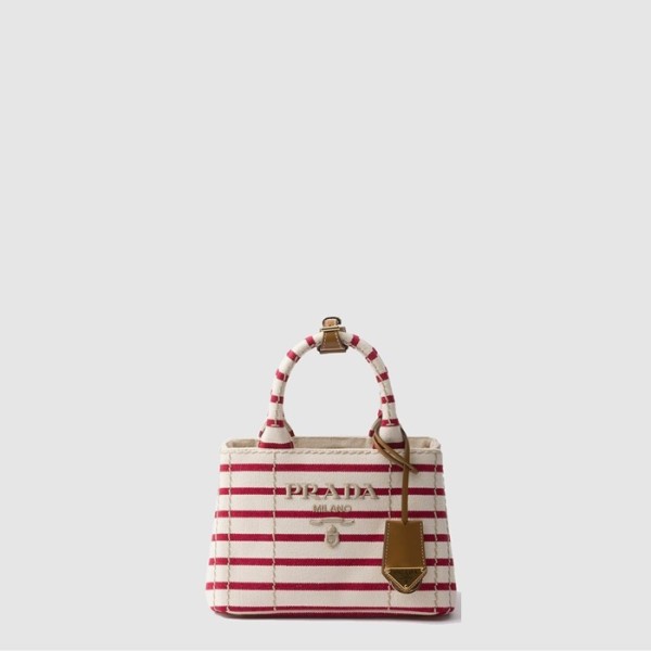 ✨프라다 여성 스트라이프 코튼 캔버스 미니백 1BA038 - Prada Womens Striped Cotton Canvas Mini Bag - prb5953x