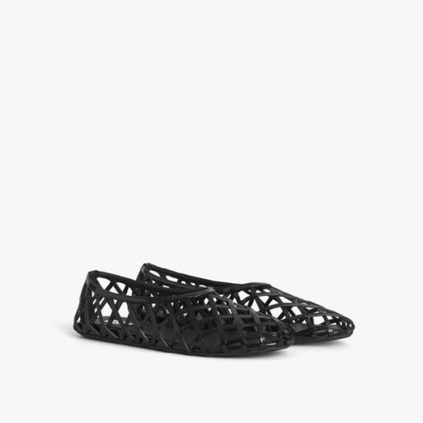 ✨알라이아 여성 페이턴트 케이지 발레 플랫슈즈 - Alaia Womens Patent Cage Ballet Flats - als6250x