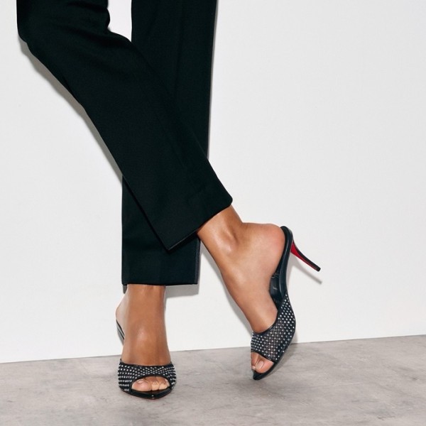 ✨크리스찬 루부탱 여성 크리스탈 메시 포인티드 샌들 - Christian Loubutin Womens Crystal Embellished Mesh Pointed Sandals - cls6234x