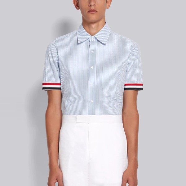 ✨톰브라운 남성 클래식 반팔 셔츠 - Thom Browne Mens Dress Shirts - thc7536x