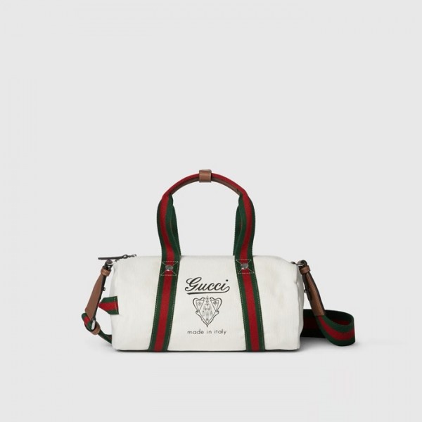 ✨구찌 남성 스몰 프린트 캔버스 더플백 - Gucci Mens Small Print Canvas Duffle Bag - gub5984x