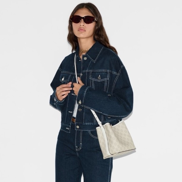 ✨구찌 여성 GG 엠블럼 스몰 버킷백 - Gucci Womens GG Emblem Small Bucket Bag - gub6009x