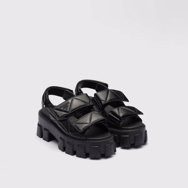 ✨프라다 여성 모놀리스 나파 가죽 샌들 - Prada Womens Monolith Napa Leather Sandals - prs6256x