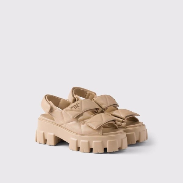 ✨프라다 여성 모놀리스 나파 가죽 샌들 - Prada Womens Monolith Napa Leather Sandals - prs6257x