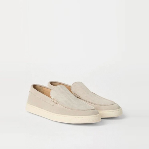 ✨브루넬로쿠치넬리 남성 스웨이드 로퍼 - Brunello Cucinelli Mens Chevron-effect Suede Loafers - brs6269x