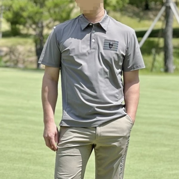 ✨[AMAZINGCRE] 어메이징크리 남성 에어로 쉴드 카라 쇼츠 티셔츠 - gol1729x