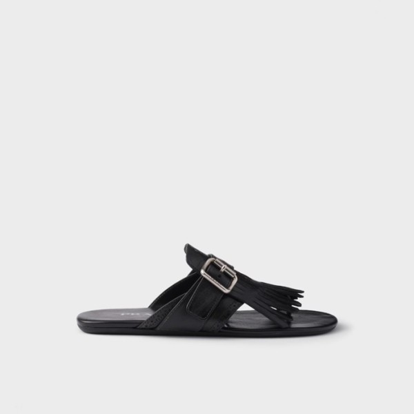 ✨프라다 여성 셔플 레더 통 샌들 - Prada Womens Shuffle Leather Thong Sandals - prs6312x
