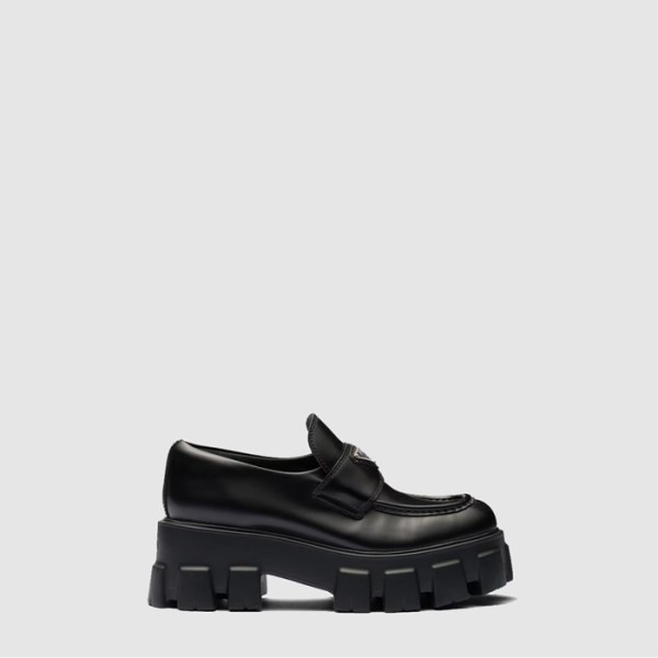 ✨프라다 여성 브러시드 모놀리스 로퍼 - Prada Womens Brushed Leather Monolith Loafer - prs6594x