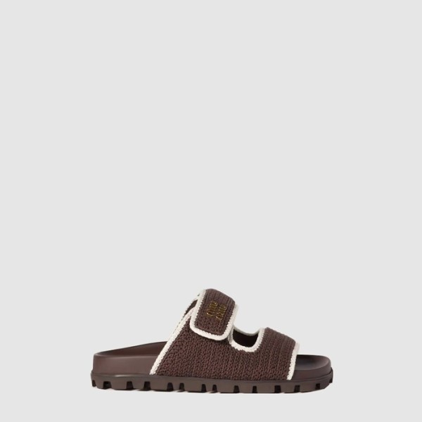 ✨미우미우 여성 크로셰 니트 슬라이드 - Miumiu Womens Crochet Knit Slide - mis6644x