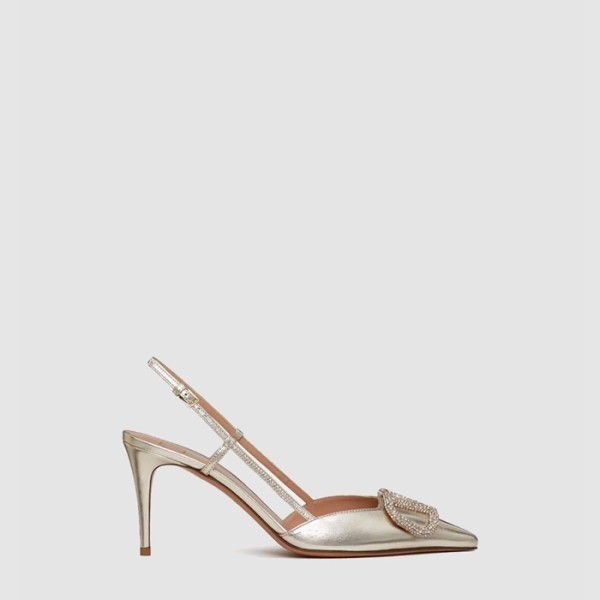 ✨발렌티노 여성 브이로고 시그니처 슬링백 펌프스 - Valentino Womens Calfskin V-Logo Signature Slingback Pumps - vas6691x