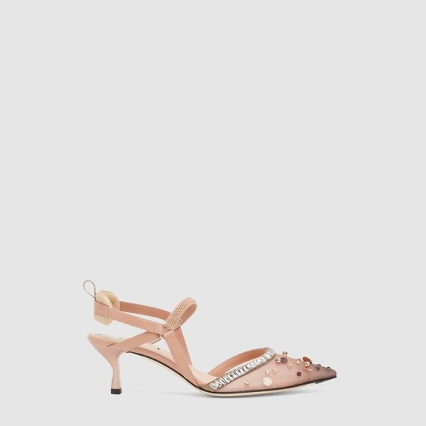 ✨펜디 여성 콜리브리 미디엄 힐 슬링백 - Fendi Womens Colibri Medium Heel Slingback - fes6742x