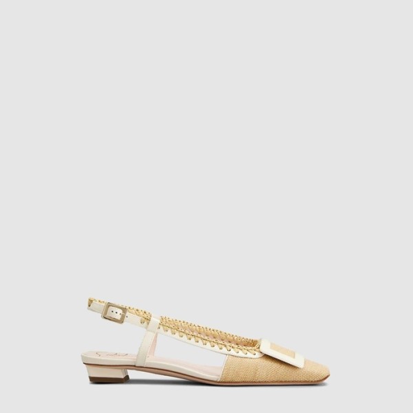 ✨로저비비에 여성 벨 비비에 슬링백 발레리나 플랫 - Roger Vivier Womens Slingback Ballerina Flat - ros6895x