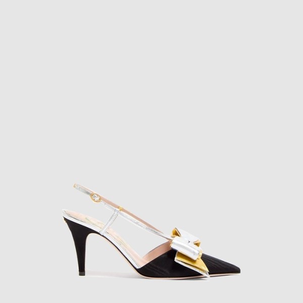✨발렌티노 여성 보와우 무아레 패브릭 슬링백 펌프스 - Valentino Womens Bowaou Moire Fabric Slingback Pumps - vas6980x
