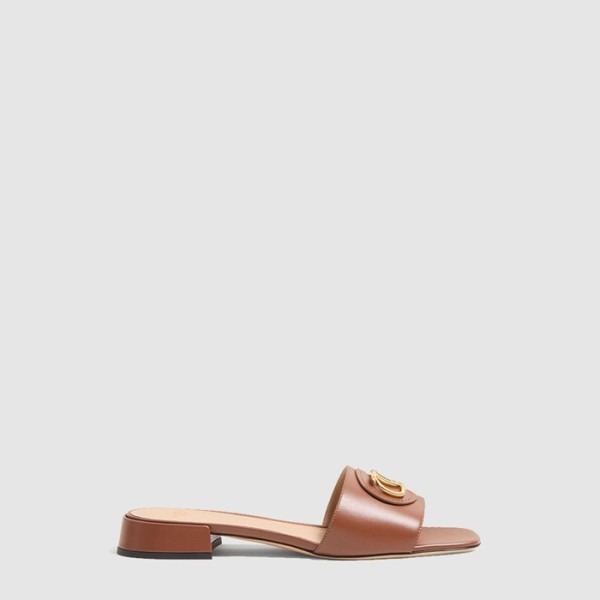 ✨발렌티노 여성 브이로고 시그니처 카프스킨 슬라이드 샌들 - Valentino Womens V-Logo Signature Calfskin Slide Sandals - vas6988x