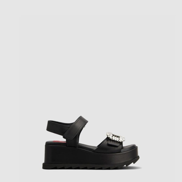 ✨로저비비에 여성 슬라이디 비브 웨지 샌들 - Roger Vivier Womens Slidey Vivi Wedge Sandals - ros7025x