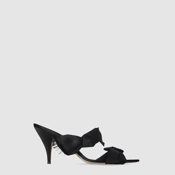 ✨더 로우 여성 Vika Knot 새틴 힐 샌들 - The Row Womens Vika Knot Satin Heel Sandals - ths7085x