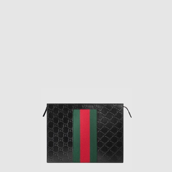 ✨구찌 남성 GG 수프림 캔버스 웹 파우치 - Gucci Mens GG Supreme Canvas Web Pouch - gub8024x