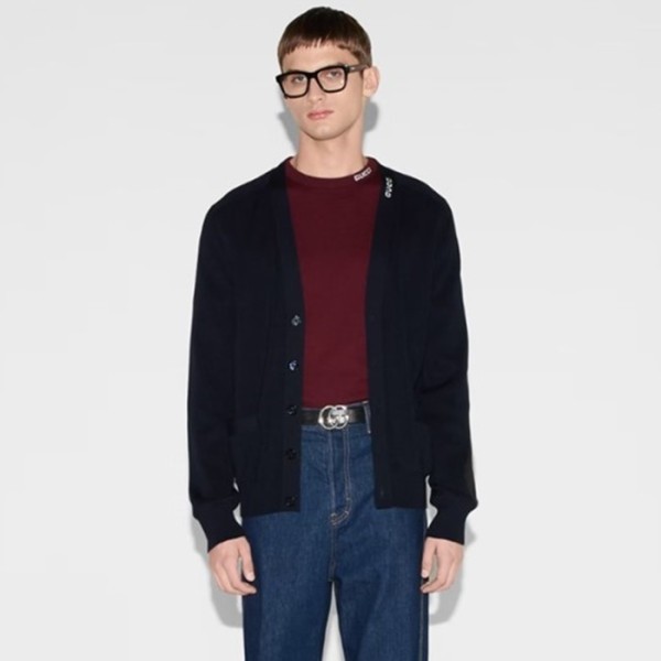✨구찌 남성 브이넥 니트 가디건 - Gucci Mens V-neck Cardigan - guc7803x