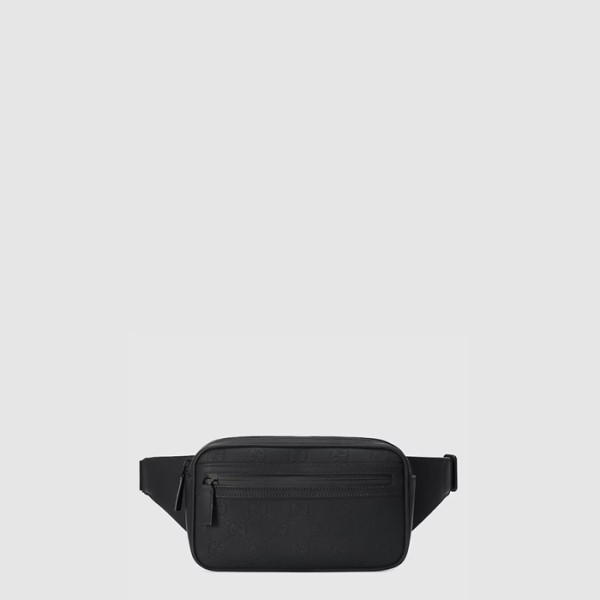 ✨구찌 남성 GG 러버 효과 벨트백 - Gucci Mens GG Rubber Effect Belt Bag - gub9093x