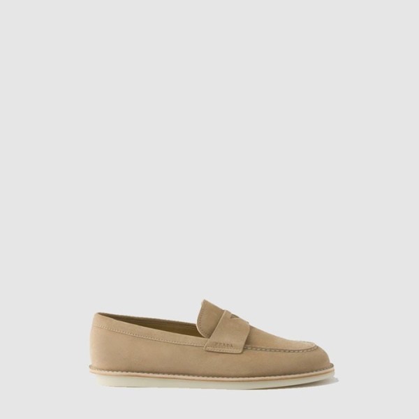 ✨프라다 남성 블리치드 스웨이드 로퍼 - Prada Mens Bleached Suede Loafers - prs7159x