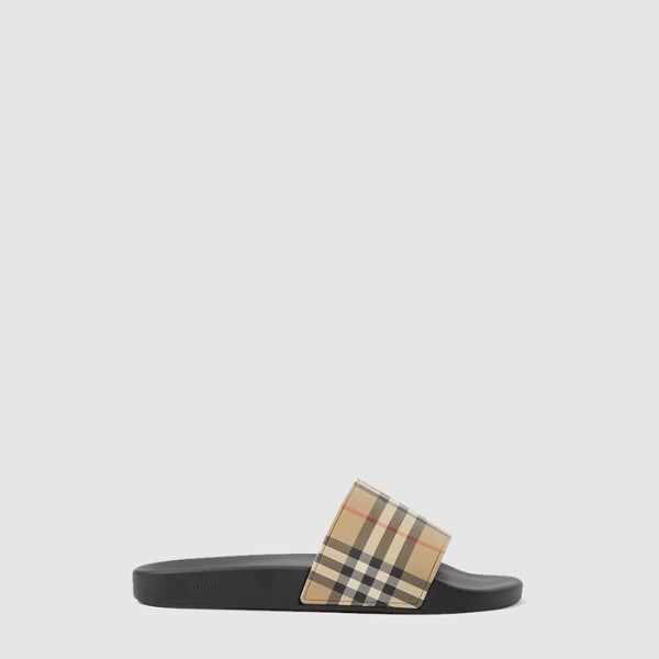 ✨버버리 남성 체크 슬라이드 샌들 - Burberry Mens Check Slides - bus7283x