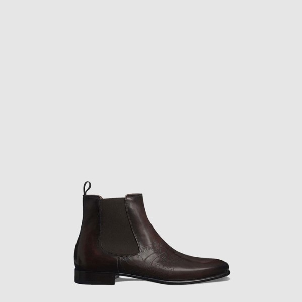 ✨벨루티 남성 콘트라스트 오슬로 레더 부츠 - Berluti Mens Contrast Oslo Leather Boots - bes7507x