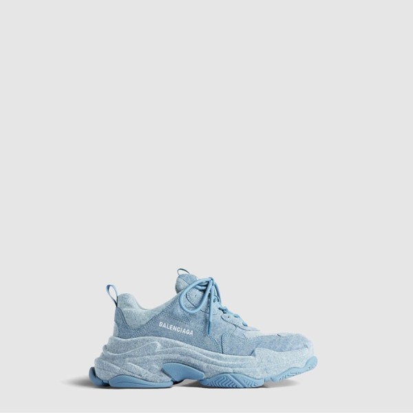 ✨발렌시아가 남성 트리플 S 데님 스니커즈 - Balenciaga Mens Triple S Denim Sneakers - bas7517x