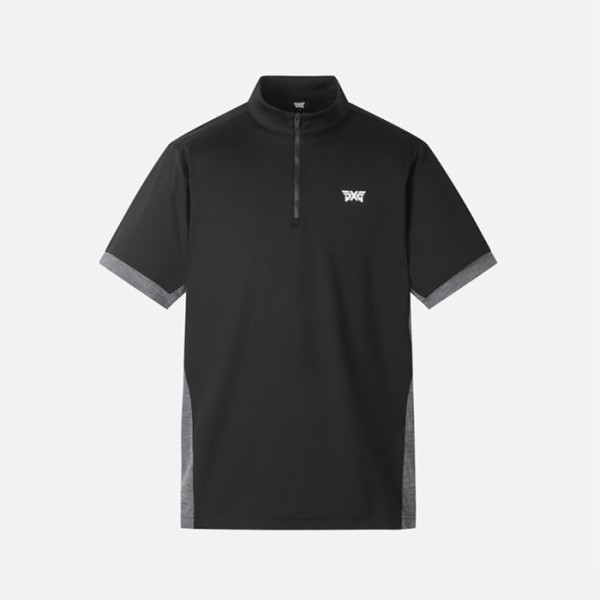 ✨PXG 남성 썸머 카라 블럭 하프 집업 티셔츠 - gol1770x