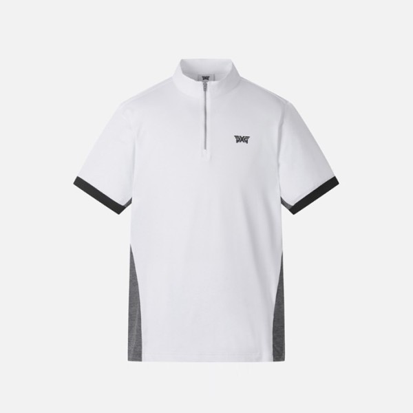 ✨PXG 남성 썸머 카라 블럭 하프 집업 티셔츠 - gol1771x