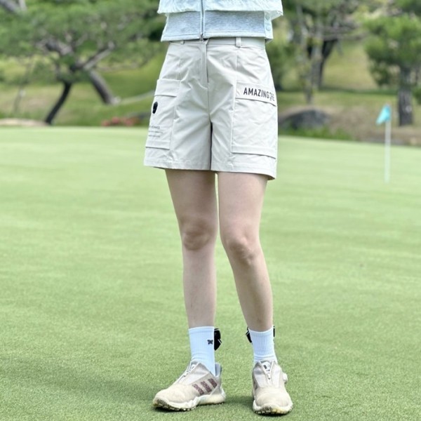✨[Amazing Cre] 어메이징크리 여성 테크 카고 쇼츠 팬츠 - gol1813x