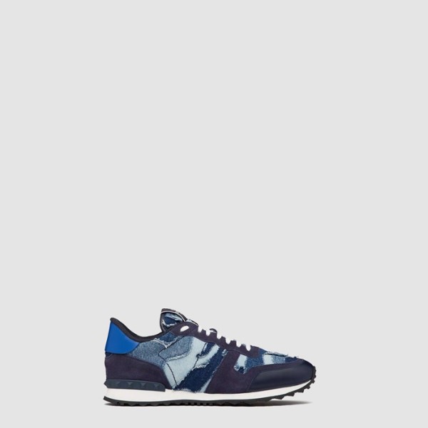 ✨발렌티노 남성 라미네이트 가공 카무플라주 느와르 락러너 스니커즈 - Valentino Mens Laminated Camouflage Noir Rockrunner Sneakers - vas7559x