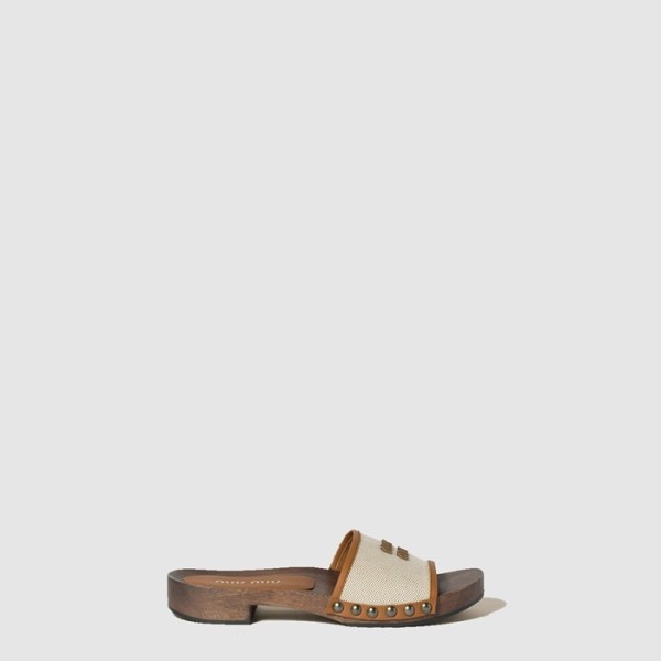 ✨미우미우 여성 캔버스 클로그 - Miu Miu Womens Canvas Clog - mis7773x