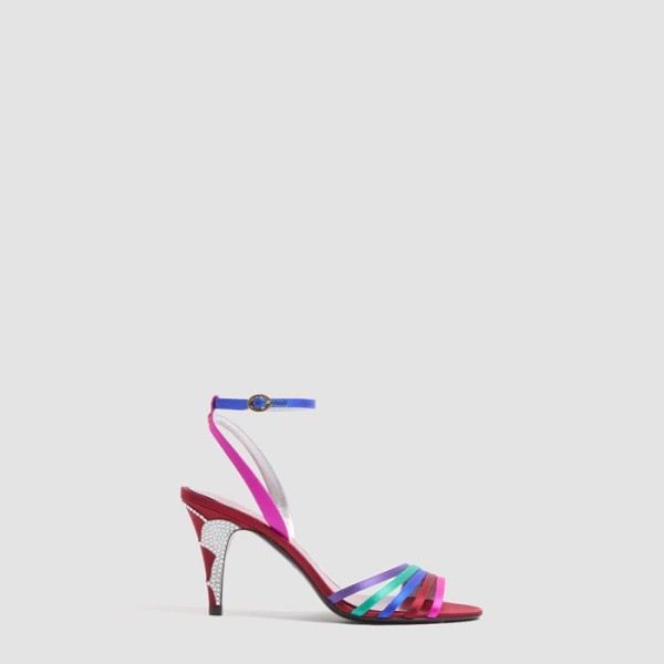 ✨발렌티노 여성 레이디크러쉬 크리스털 장식 새틴 샌들 - Valentino Lady Crush Crystal-Embellished Satin Sandals - vas7950x