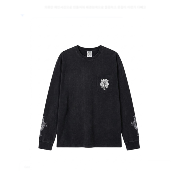 ✨크롬하츠 남성 라운드 긴팔티 - Chrome Hearts Mens Round Tshirt - chc8005x