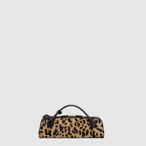 ✨알라이아 여성 레오파드 헤어카프 Le Teckel 클러치 - Alaia Womens Leopard-print Hair Calfskin Le Teckel Clutch - alb9759x