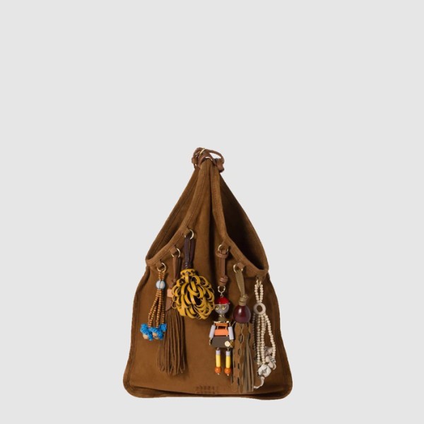 ✨미우미우 여성 트릭 장식 스웨이드 백 - Miumiu Womens Trick-embellished Suede Bag - mib9842x