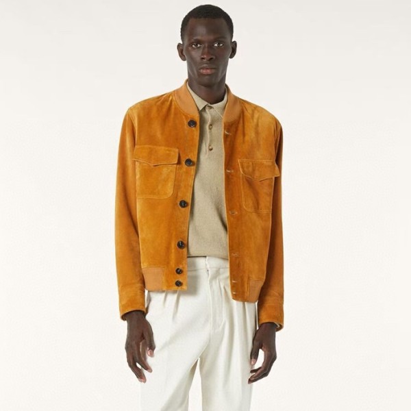 ✨로로피아나 남성 가죽 자켓 - Loro Piana Mens Leather Jacket - lpc8243x