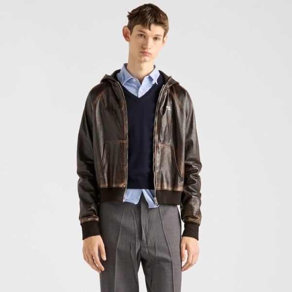 ✨프라다 남성 가죽 자켓 - Prada Mens Leather Jacket - prc8246x