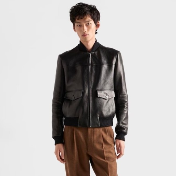 ✨프라다 남성 가죽 자켓 - Prada Mens Leather Jacket - prc8288x