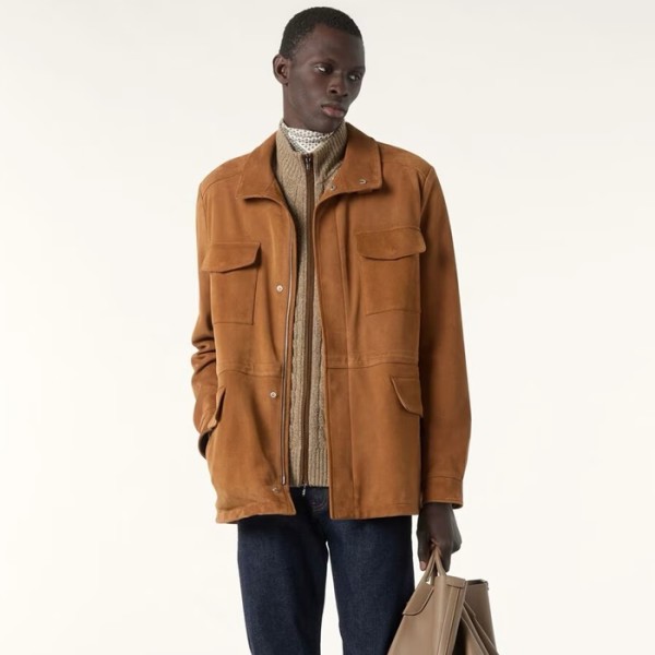 ✨로로피아나 남성 가죽 자켓 - Loro Piana Mens Leather Jacket - lpc8336x