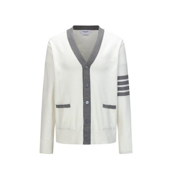✨톰브라운 여성 브이넥 가디건 - Thom Browne Womens V-neck Cardigan - thc8390x